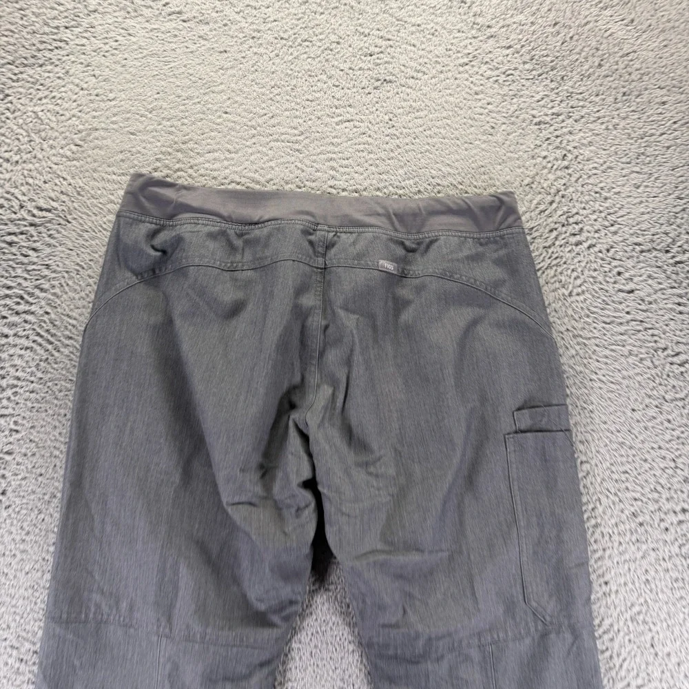 FIGS Scrub Pant Men's XL Gray Polyester Straight Leg Medical Drawstring Stretch